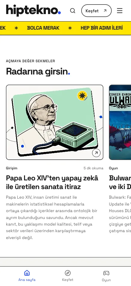 HipTekno mobil: “Radarına girsin”