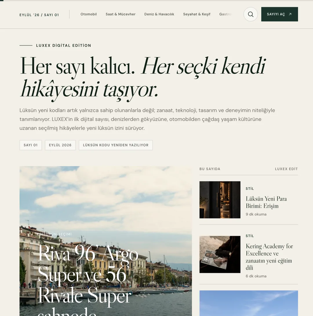 LUXEX Digital Edition, Sayı 01