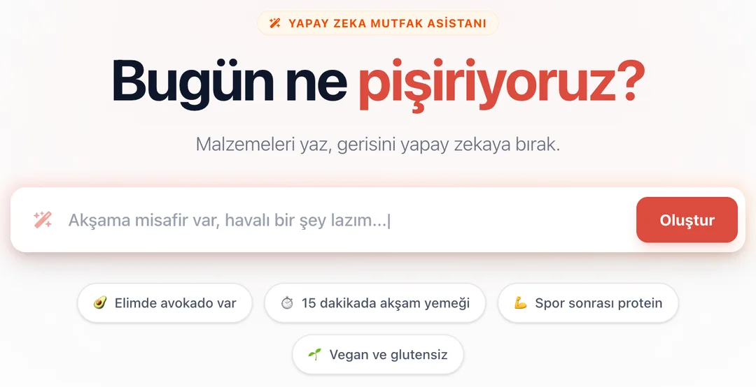Tariften yapay zekâ istem alanı ve örnek istemler